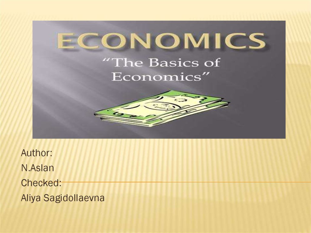 Economy presentation. Economics: the Basics. Brown economic Slide.