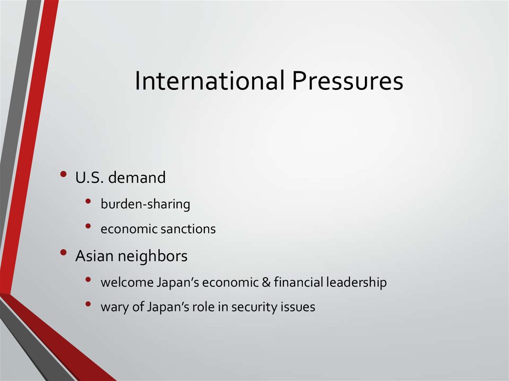 International Pressures