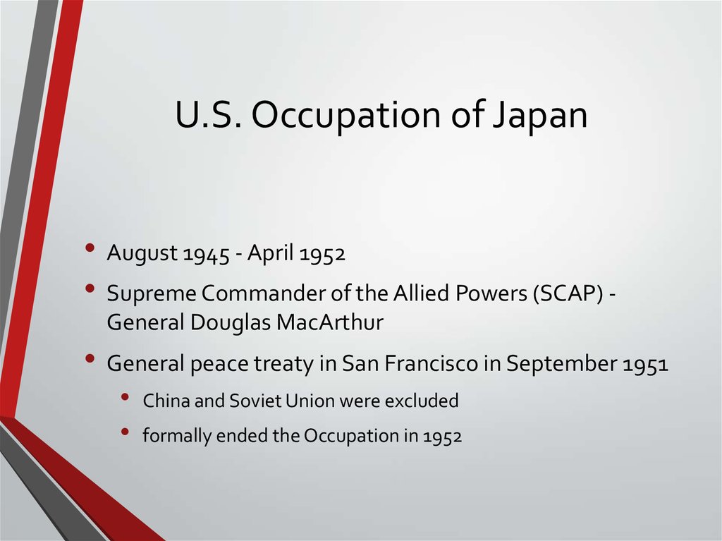 U.S. Occupation of Japan