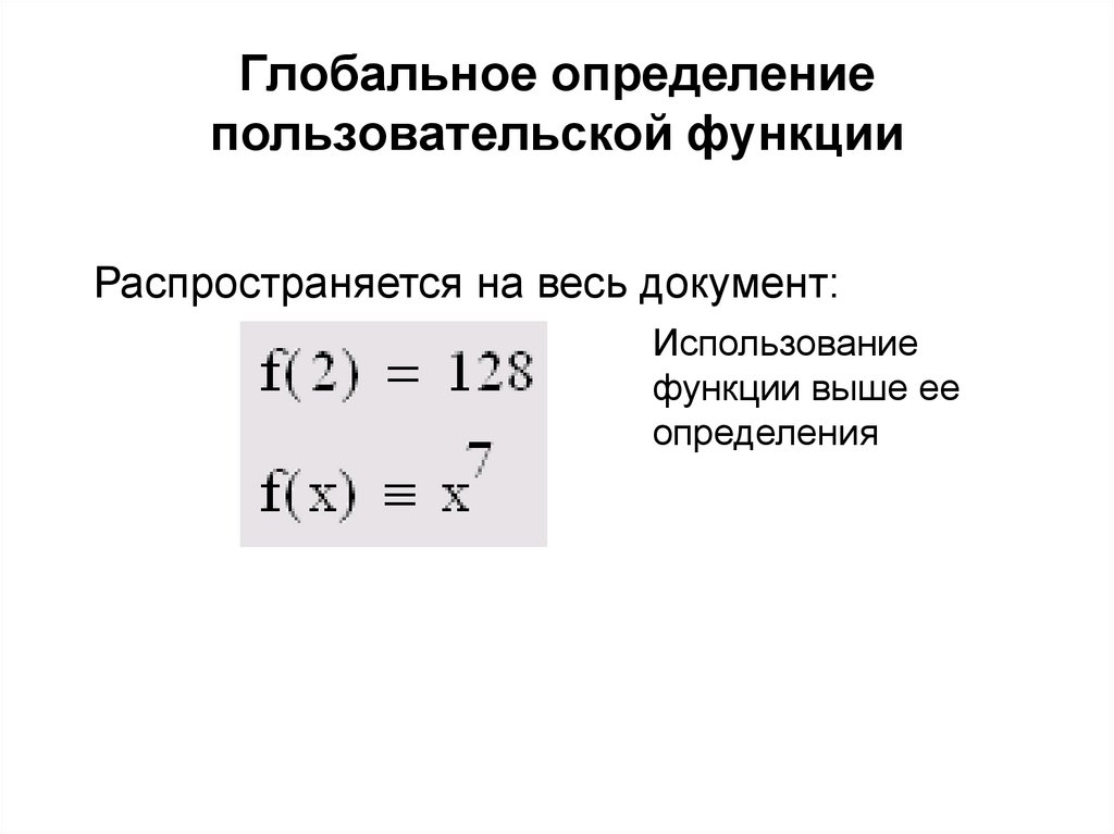 Служебное слово для определения пользовательской функции