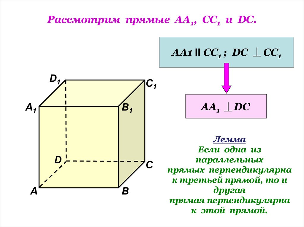 Прямая аа1 и плоскость. Прямые аа1 и сс1. Рассмотрим прямые аа1 сс1. Прямые перпендикулярные аа1. Аа1 и ДСВ.