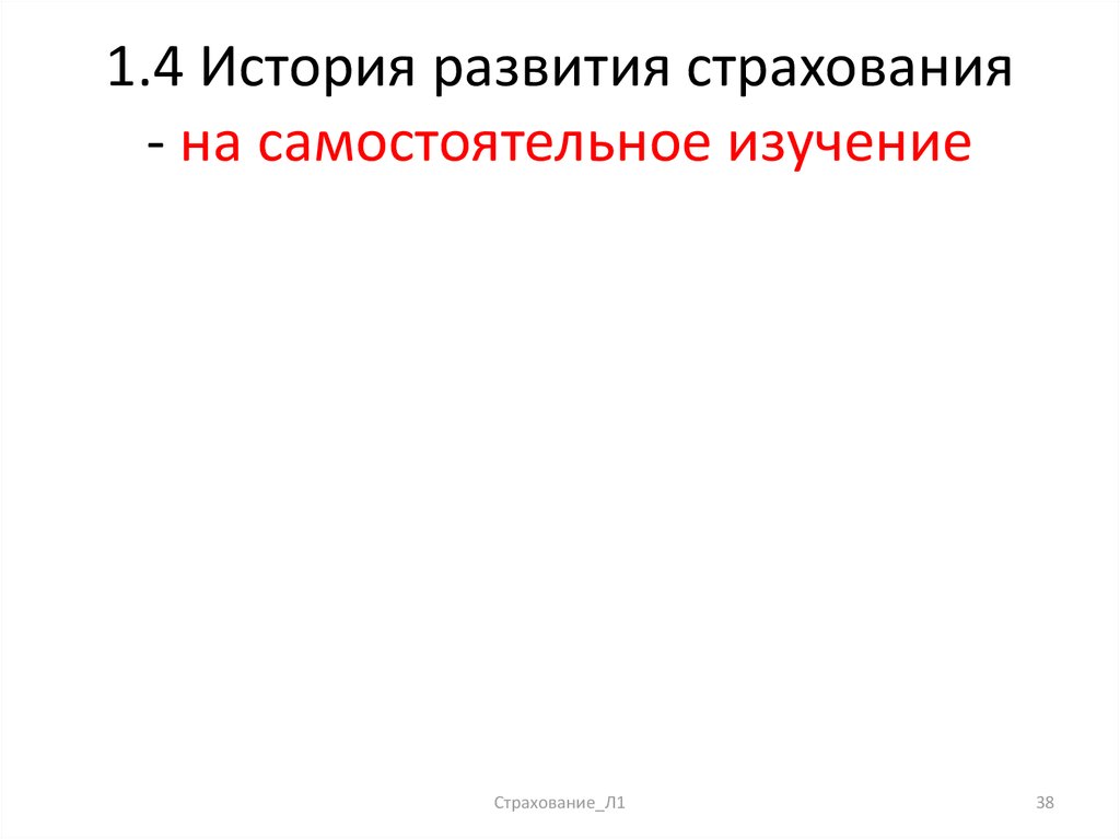 Презентация на тему история развития страхования