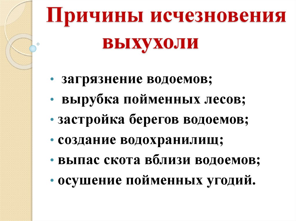 Причины исчезновения. Выхухоль причины вымирания. Причины исчезновения выхухоли. Русская выхухоль причины исчезновения. Причина исчезнавениярусской выхухоли.