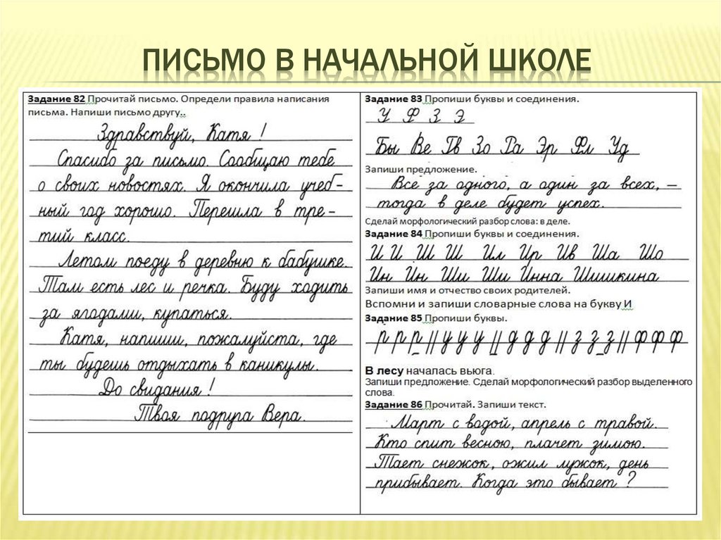 Письмо подруге 3 класс по русскому