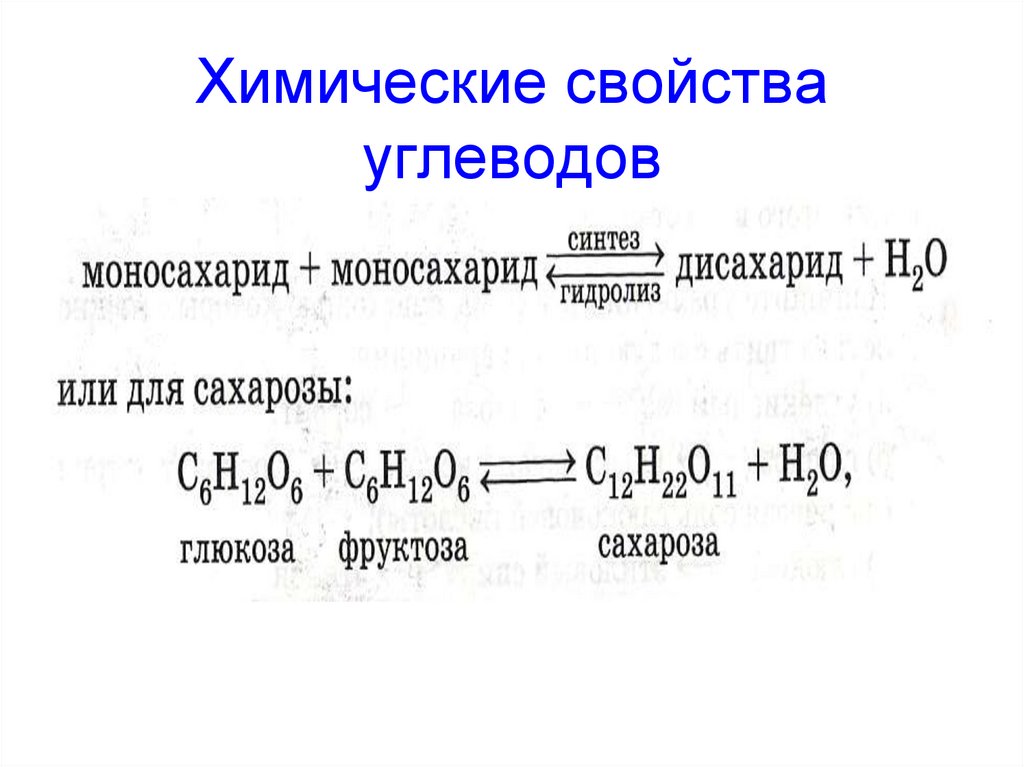 Свойства углеводов