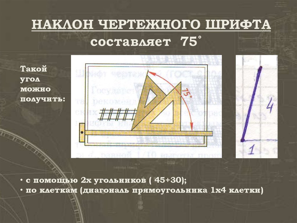 Чертежом правило написания