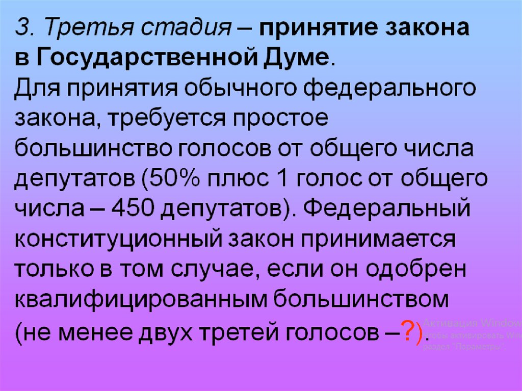 Система российского права законотворческий процесс презентация