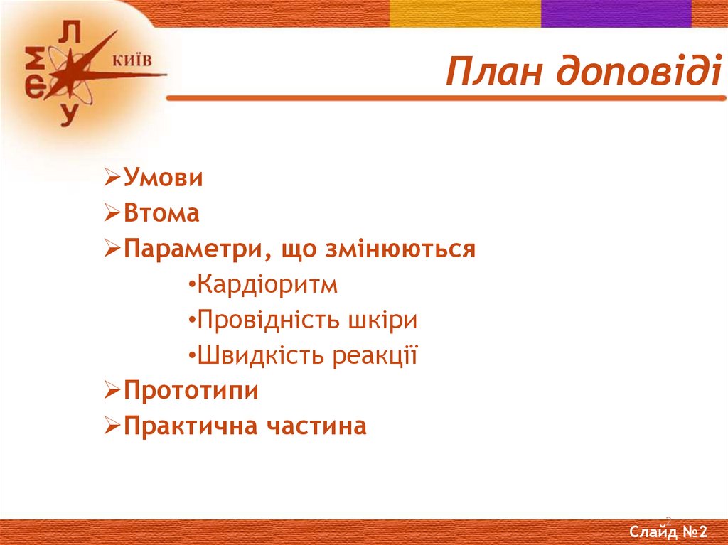 План доповіді