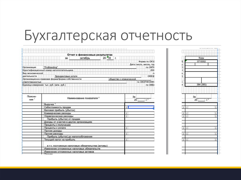 Форма 2 бухгалтерской отчетности