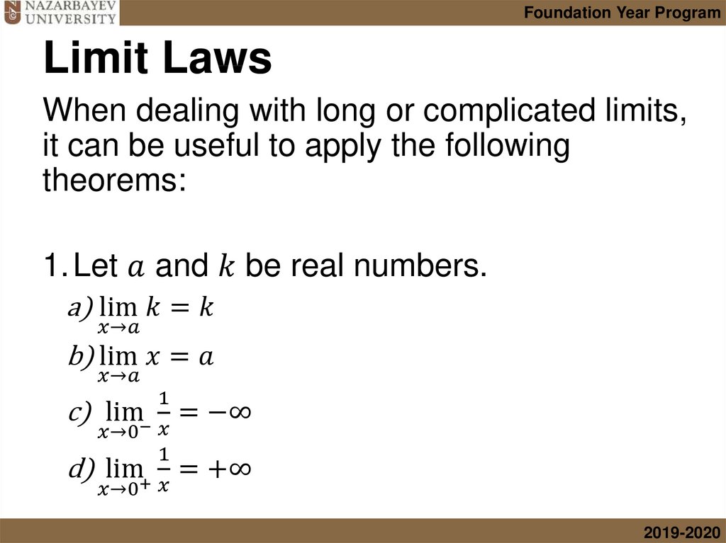 Limit Laws