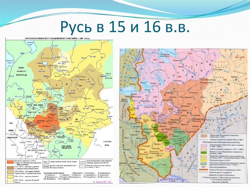 Карта образование единого российского государства во второй половине xv начале xvi