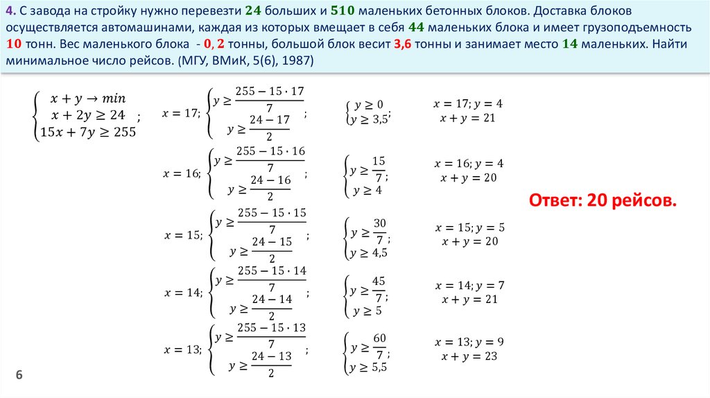 Задачи на оптимизацию презентация 10 класс