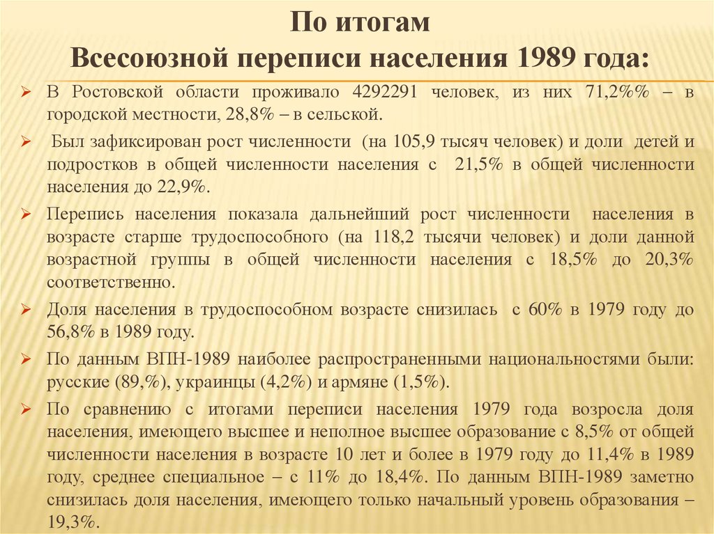Год последней переписи населения в россии