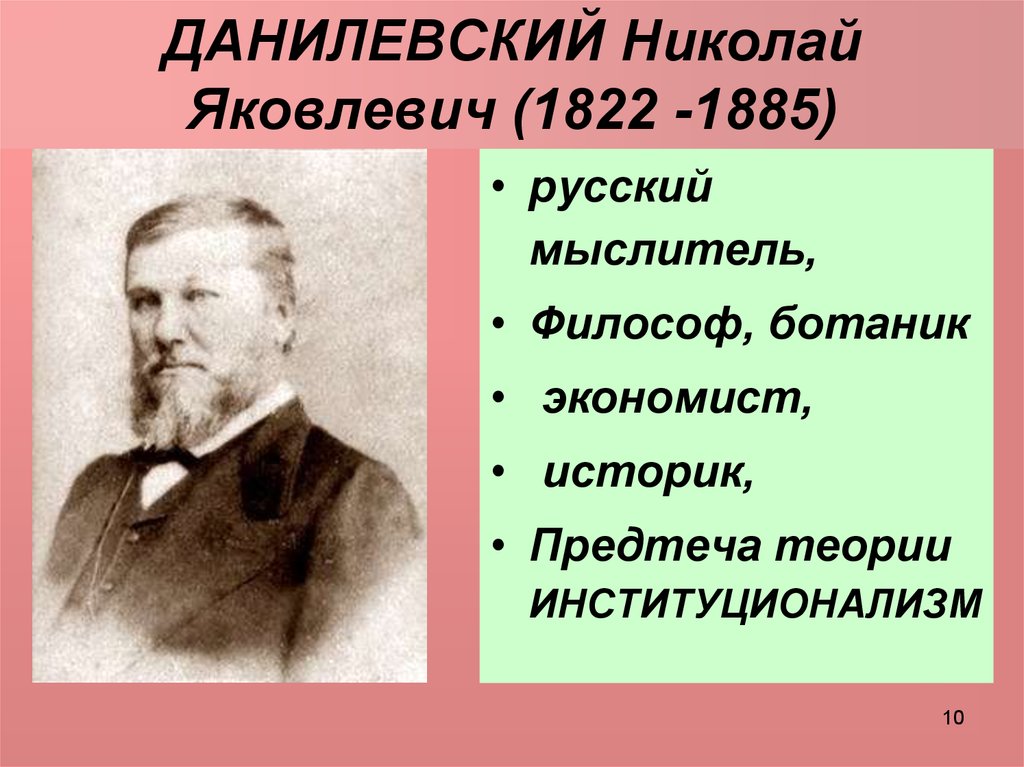 Данилевский николай яковлевич презентация