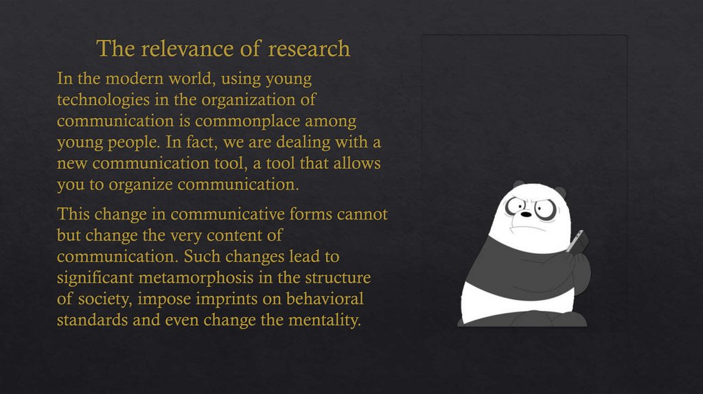 The relevance of research