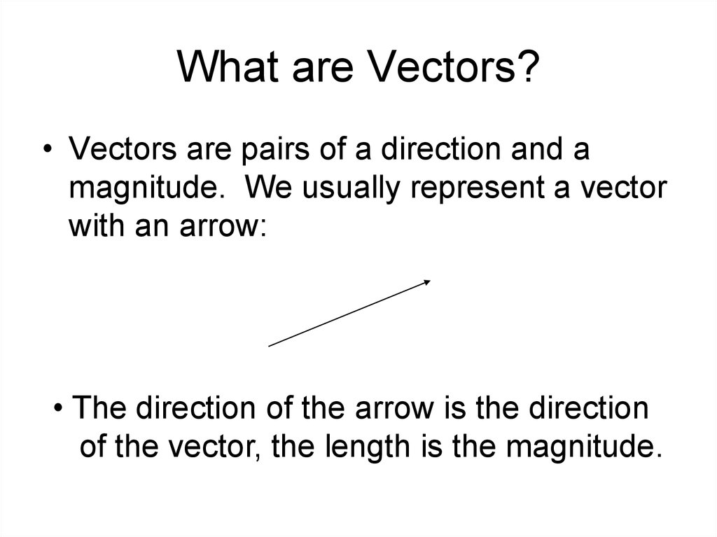What are Vectors?