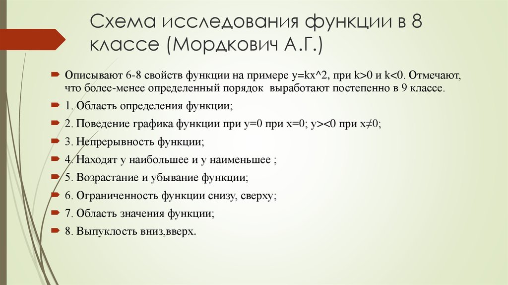 План исследования функции и построение функции