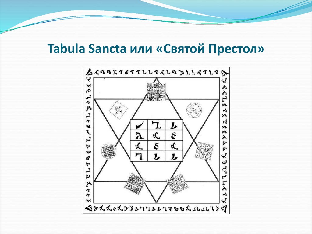 Tabula Sancta или «Святой Престол»