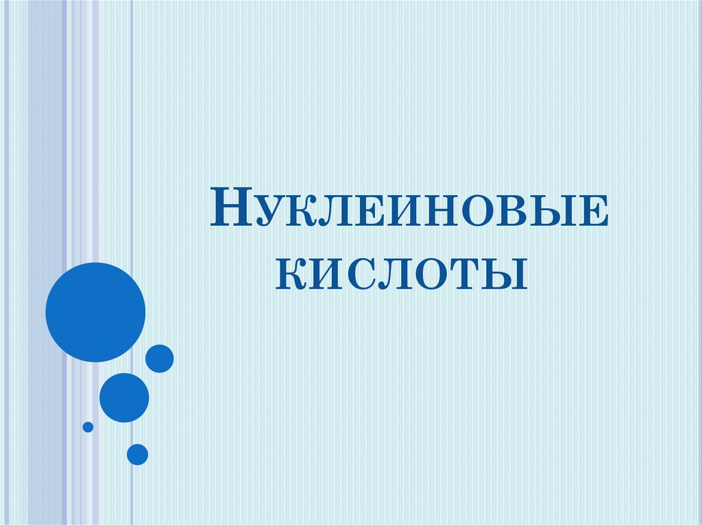 Нуклеиновые кислоты презентация