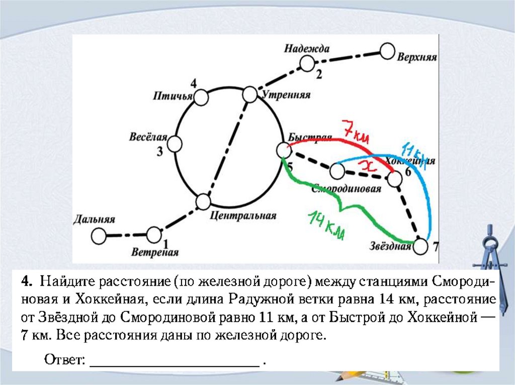 Схема метро огэ математика