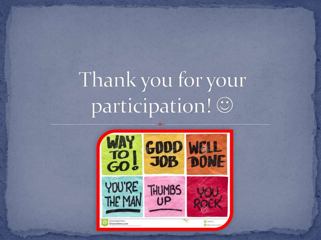 Thank you for your participation! 
