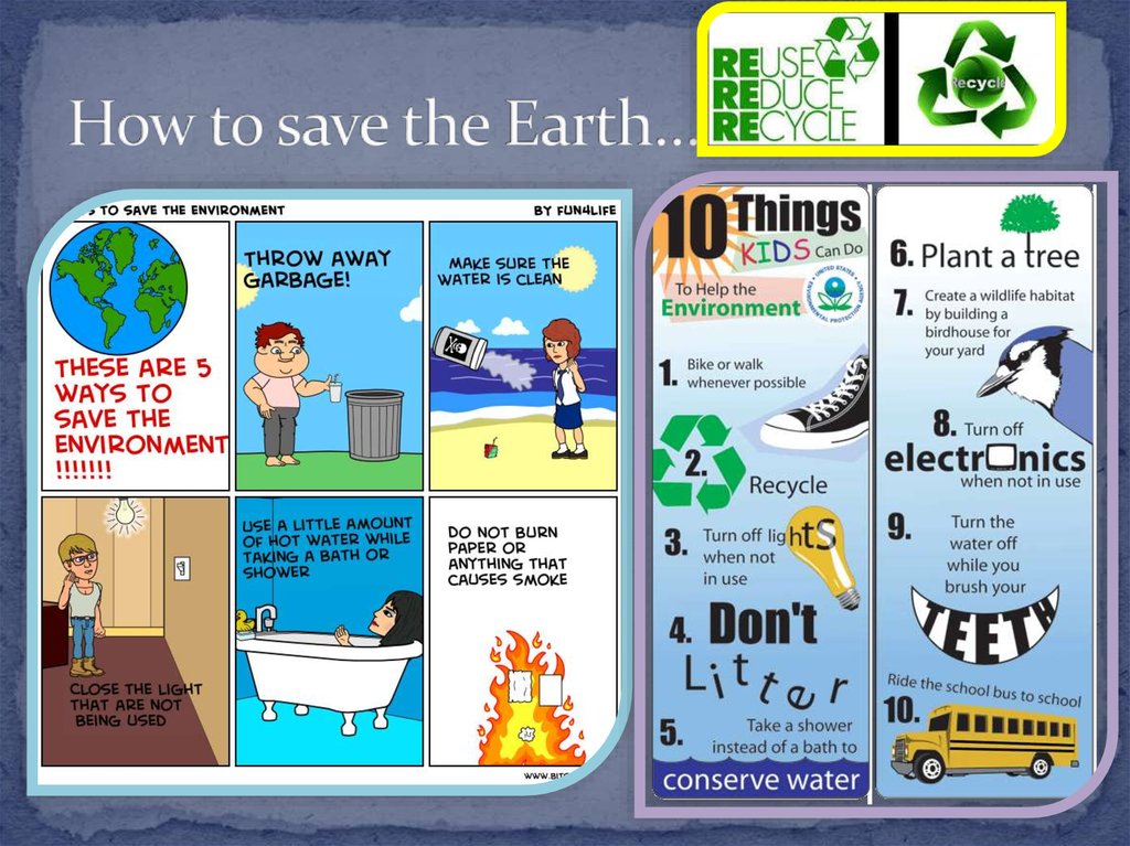 How to save the Earth…