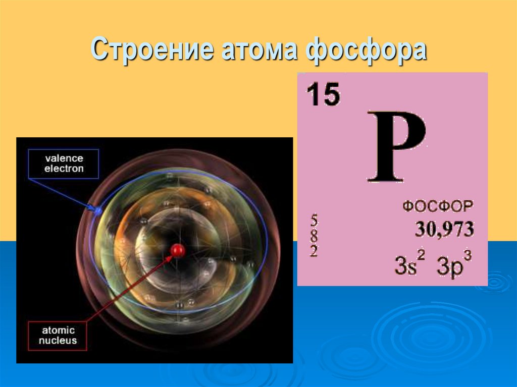 Изобразите строение электронных оболочек атомов фосфора