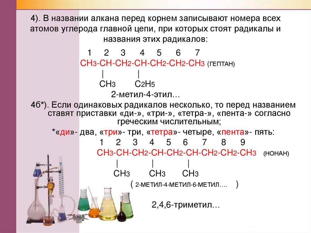 Номенклатура алканов