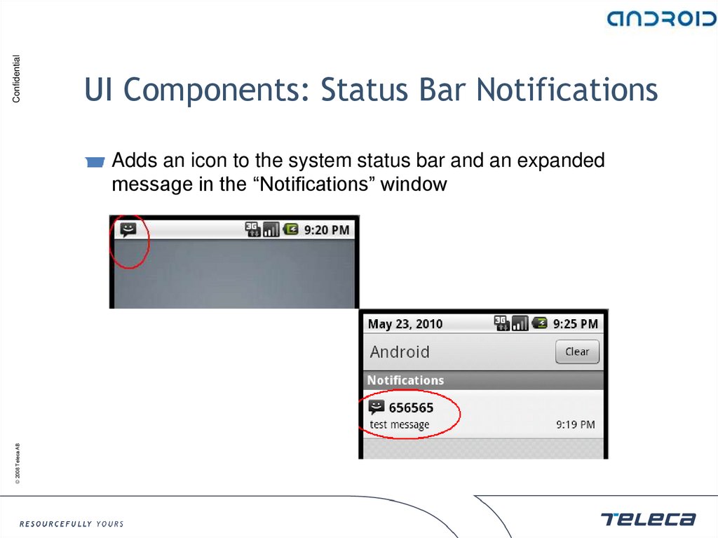 UI Components: Status Bar Notifications