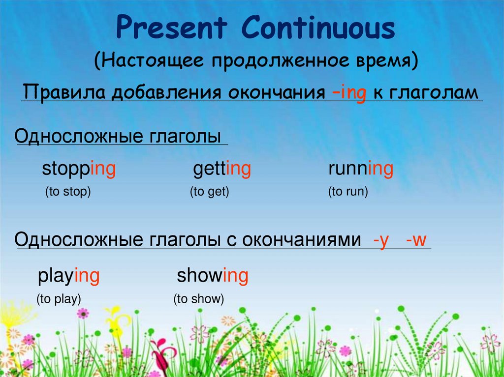 4 класс глагол present. Present Continuous окончание ing правило. Present Continuous окончание правило. Present Continuous настоящее продолженное. Present Continuous настоящее продолженное время.