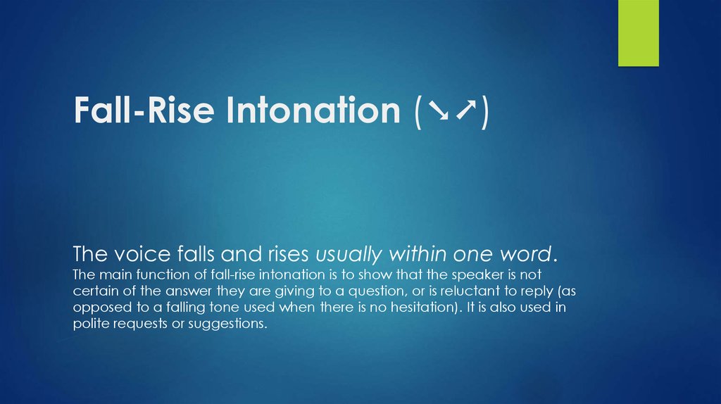 Intonation In English Pronunciation Online Presentation