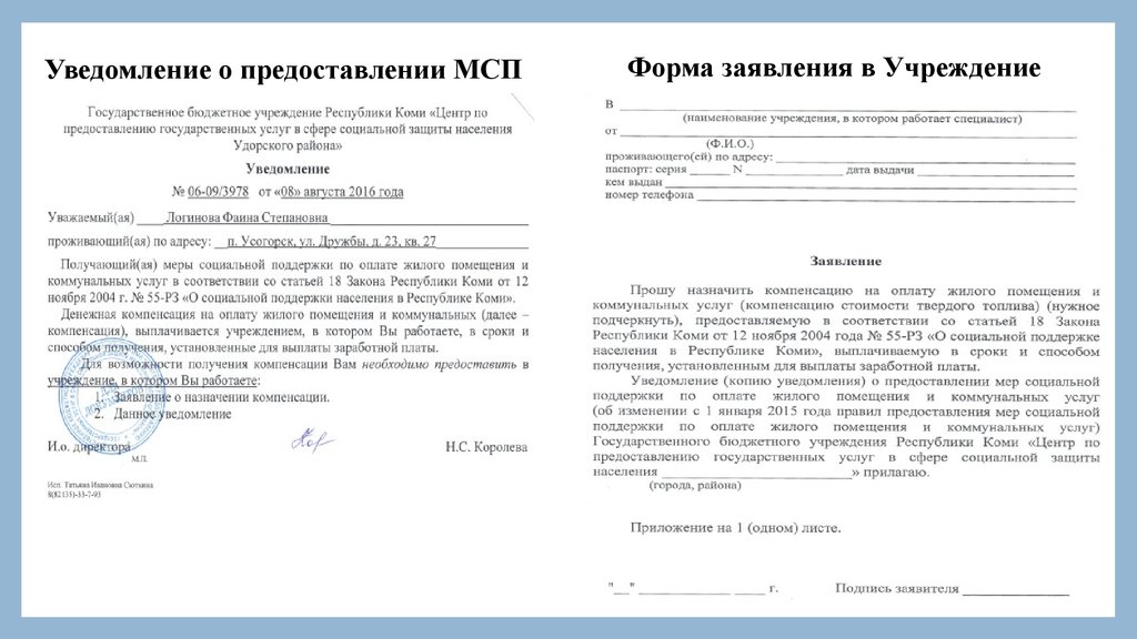 Заявление о предоставлении мер социальной поддержки образец