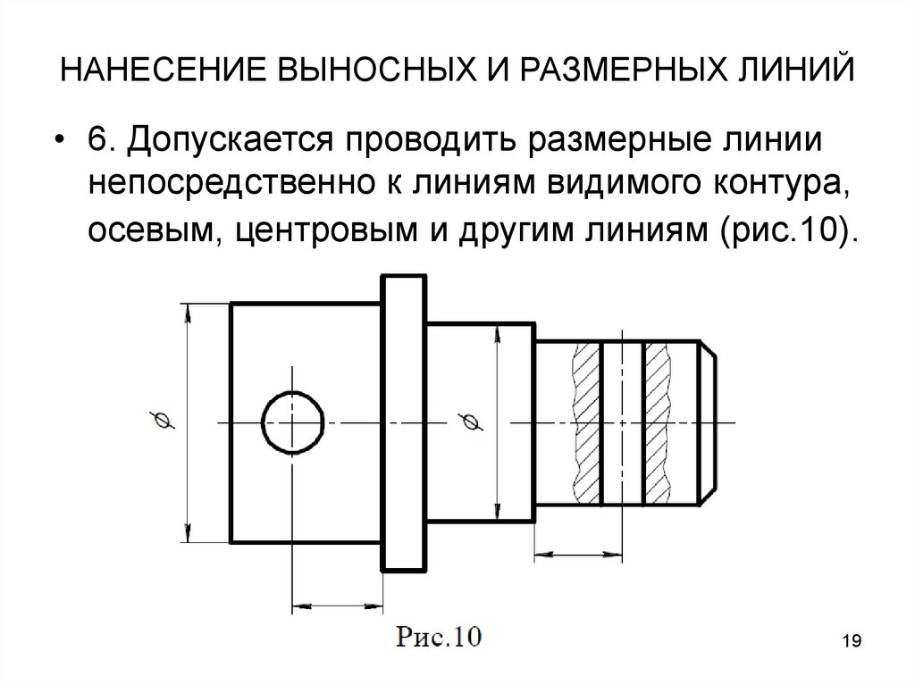 Линия видимого контура на чертеже. Нанесение размеров на рабочих чертежах. Нанесение выносных и размерных линий. Простановка размеров в рабочих чертежах. Насениеразмерныхивыносныхлиний..