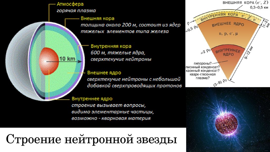 Строение звезды схема