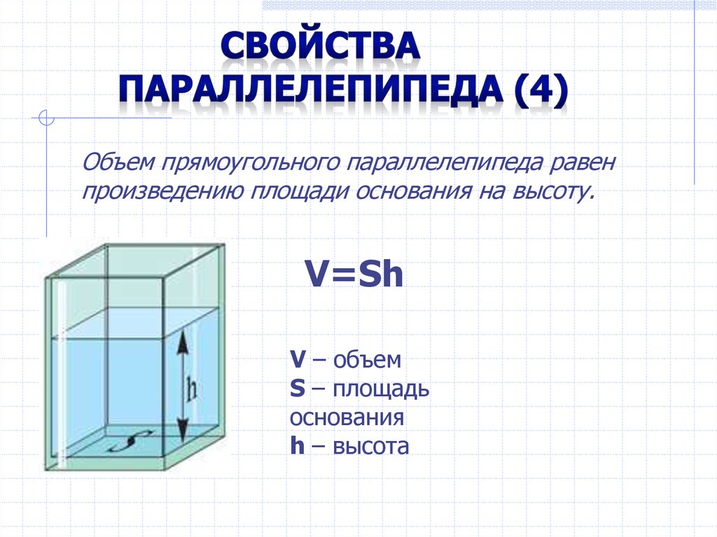 Свойства прямоугольного параллелепипеда 9 класс атанасян презентация