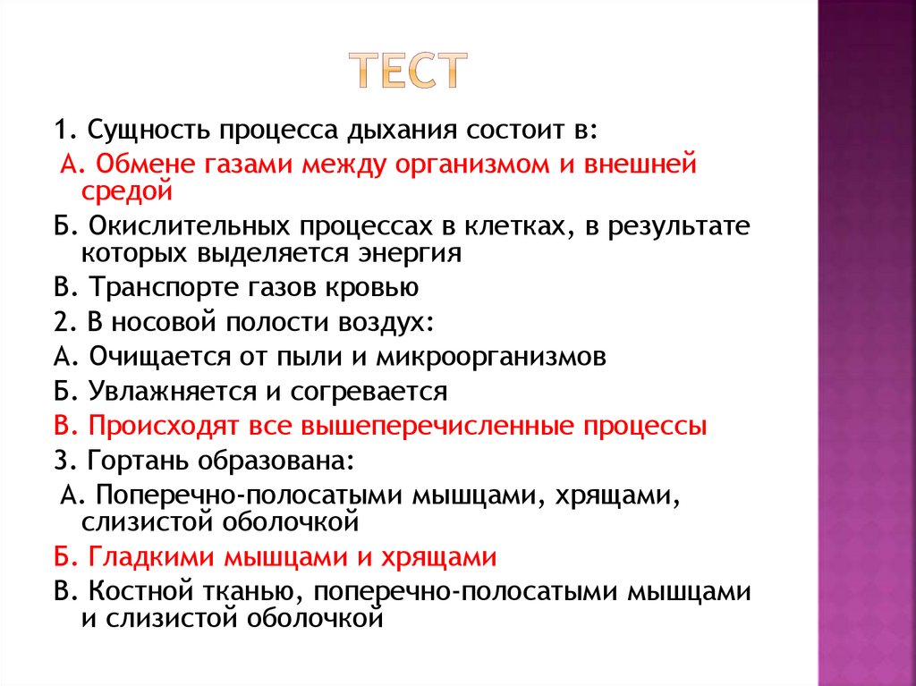 В чем состоит процесс значения дыхания. Сущность процесса дыхания заключается в. Тест на сущность. В чем сущность и значение дыхания. 4. Сущность процесса дыхания состоит в.