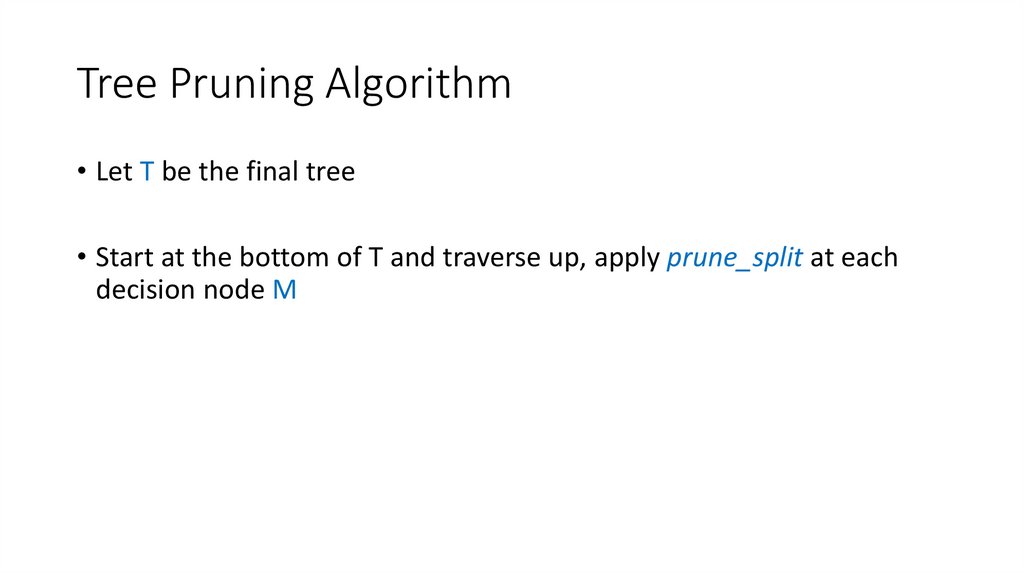 Tree Pruning Algorithm