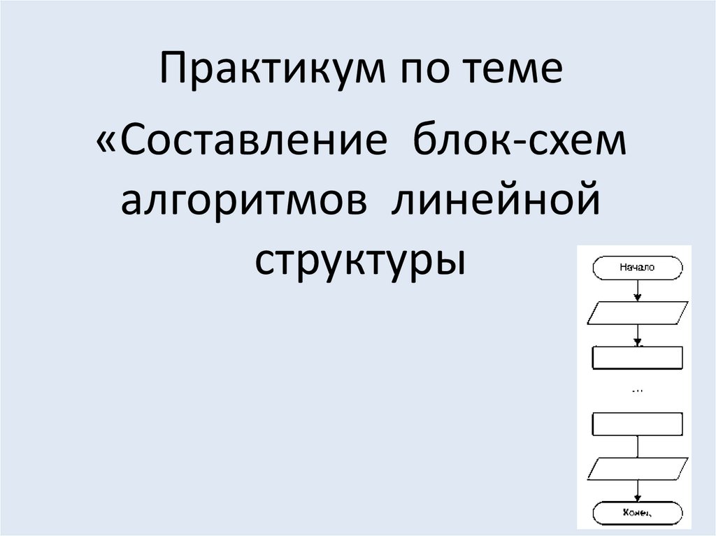 Составить блок схему линейного алгоритма