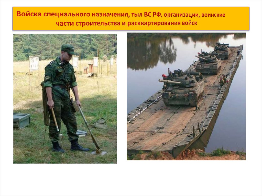 Войска специального назначения, тыл ВС РФ, организации, воинские части строительства и расквартирования войск