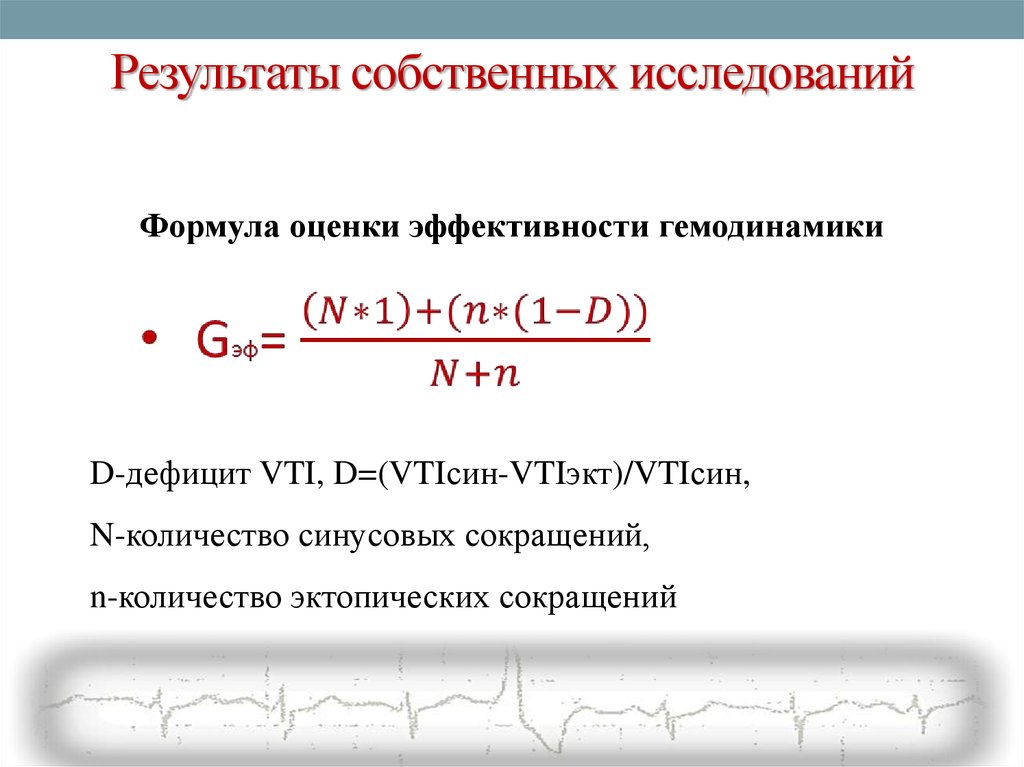 Результаты собственных исследований