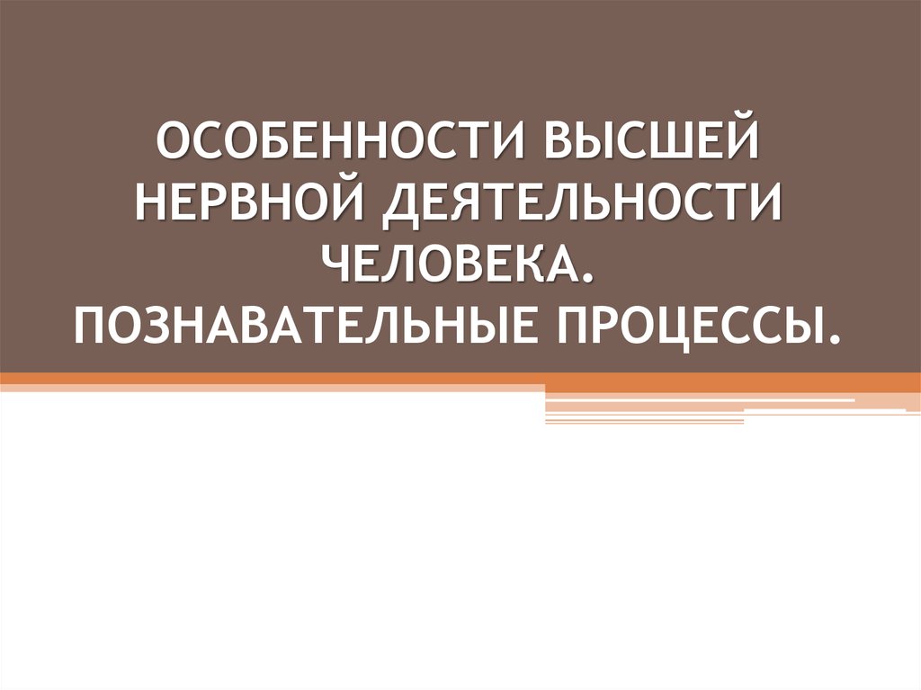 Познавательные процессы 8 класс презентация