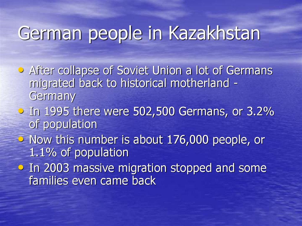 German people in Kazakhstan