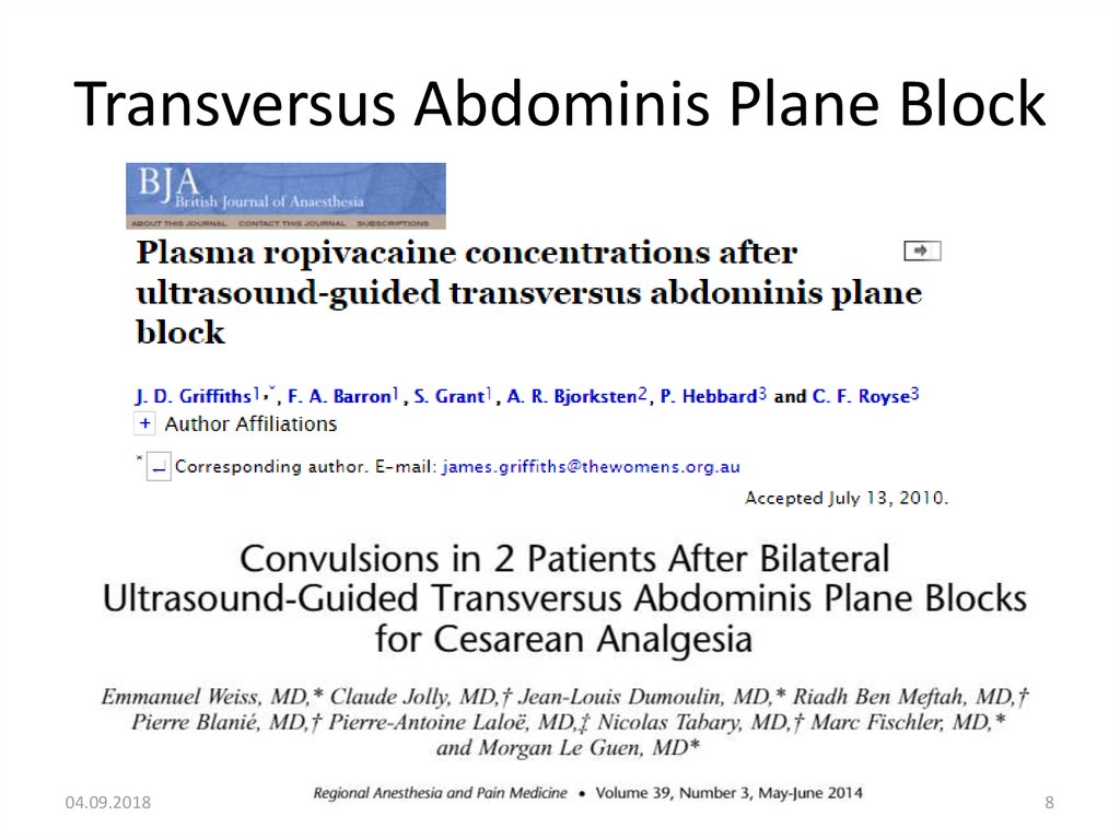 Transversus Abdominis Plane Block