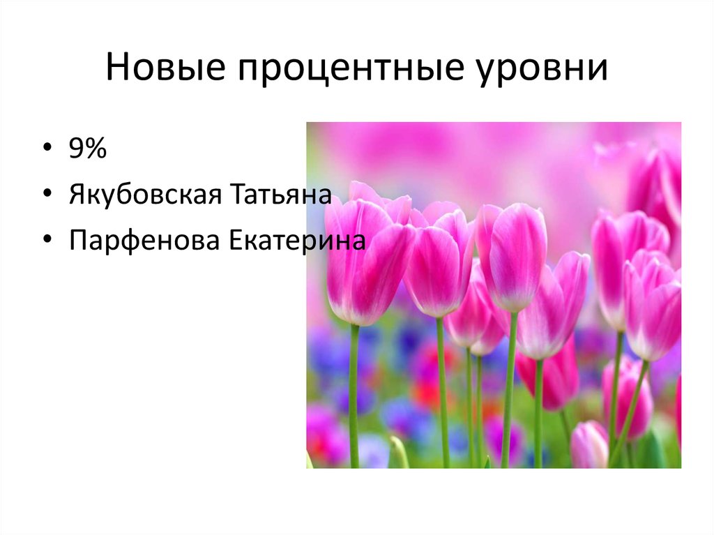 Новые процентные уровни