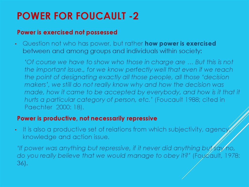 Power for Foucault -2