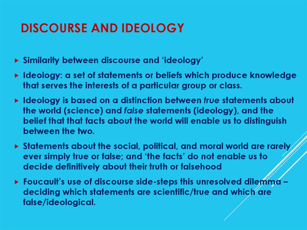 Discourse and ideology