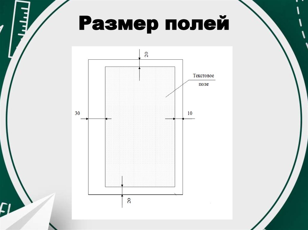 Размер поля определяет. Размер полей. Размер полей в научной работе\. Размер поля для kak. Размеры полей в работе.