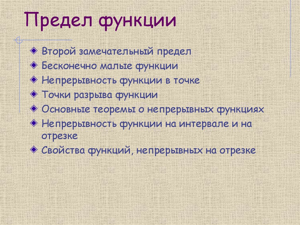 Функции второй группы. Исследование функции на разрыв.