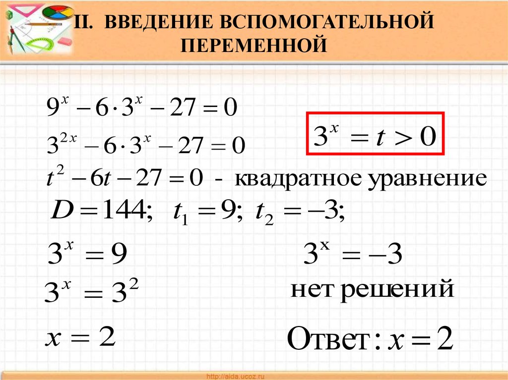 Презентации уравнение