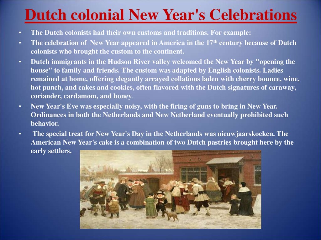 Dutch colonial New Year's Celebrations